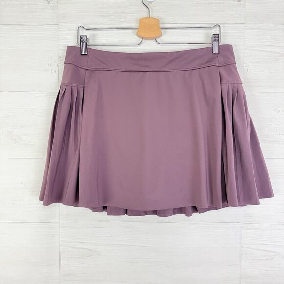 Athleta‎ Advantage Jupe Skort Pleated Size Large Damask Mauve Tennis Pickleball - Picture 14 of 15